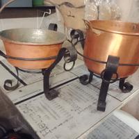 portavasi rame ferro battuto cm 46