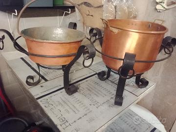 portavasi rame ferro battuto cm 46