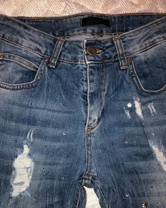 Jeans JOLIDON donna tg XS con pietre