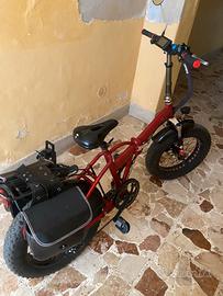 Bici elettrica Fat bike red 500w