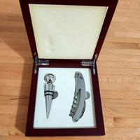 Tappo e cavatappi in acciaio