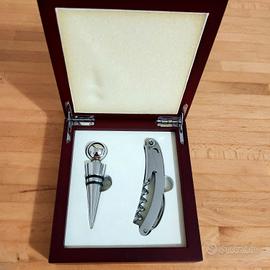 Tappo e cavatappi in acciaio