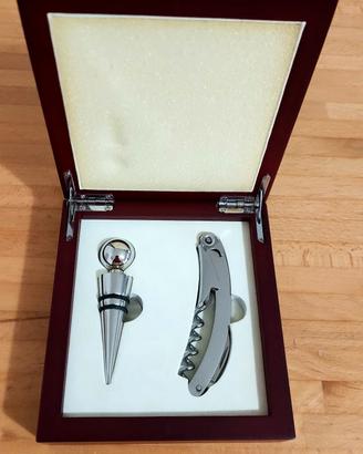 Tappo e cavatappi in acciaio