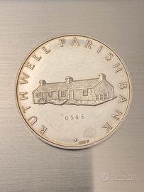 Moneta parish bank in argento