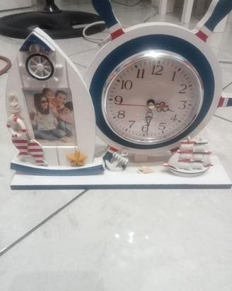 orologio con portafoto stile marinaro