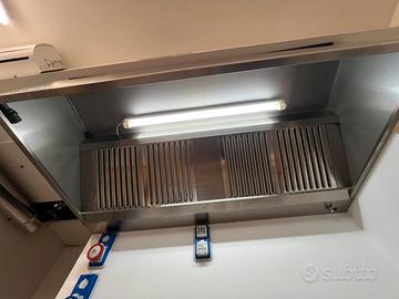 Cappa da parete con filtro e scarico