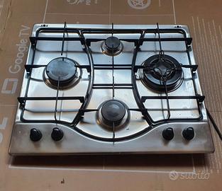 Piano cottura a gas rombo hotpoint ariston acciaio