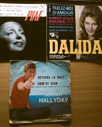 lotto di 3 dischi vinilici 45 giri vintage