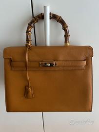 Borsa artigianale mod. Kelly pelle tinta cuoio