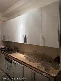 Pensili da cucina con ante bianche lucide