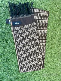 sciarpa Fendi marrone e beige