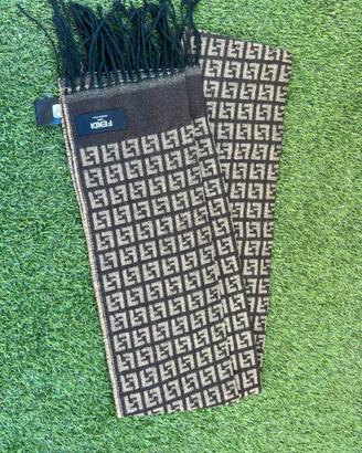 sciarpa Fendi marrone e beige