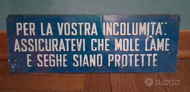 cartello mole, lame e seghe 