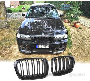 GRIGLIA BMW E46 98-01 LOOK M PERFORMANCE NERO LUCI