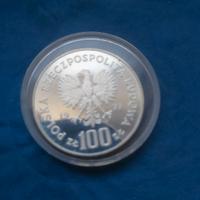 100 zloty argento fondo specchio