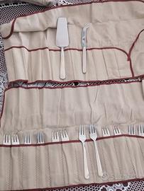 Servizio acciaio inoxpran dessert dolci forchette