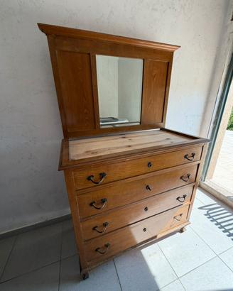 COMÒ VINTAGE ANNI ’40 CON SPECCHIO E MARMO