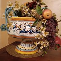 Vaso Deruta dipinto a mano