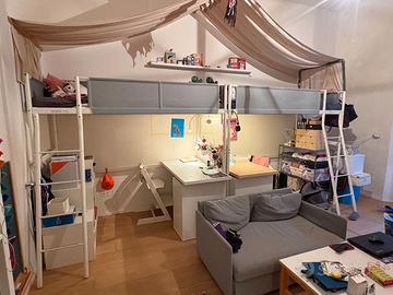 2 letti soppalco 90x200 cm IKEA VITVAL