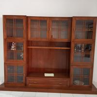 parete attrezzata legno massello