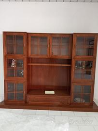 parete attrezzata legno massello