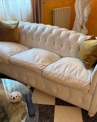 Divano in pelle vera 3 posti