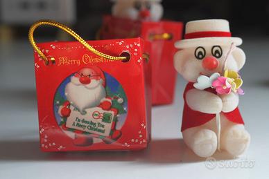 PUPAZZO DI NEVE NATALE CLIP ON ADDOBBO VINTAGE