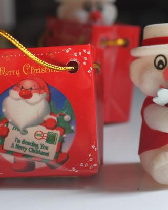 PUPAZZO DI NEVE NATALE CLIP ON ADDOBBO VINTAGE