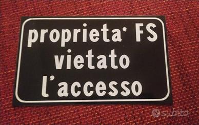 targa Fs Ferrovie Dello Stato 