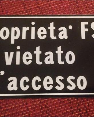targa Fs Ferrovie Dello Stato 