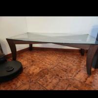 Tavolino Natuzzi originale vetro e legno