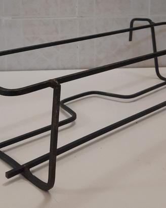 2 balconiere rettangolari in ferro battuto, cm 60