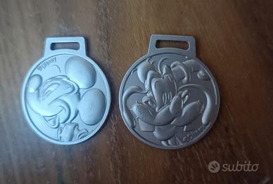 Coppia Medaglie Disney Topolino e Pippo