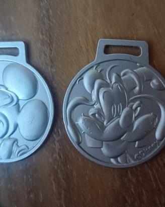 Coppia Medaglie Disney Topolino e Pippo