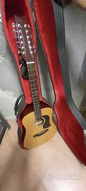 set chitarra 12 corde con custodia e stand