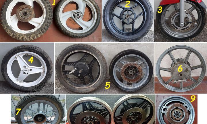 Ruote e cerchi moto epoca italiane e giapponesi