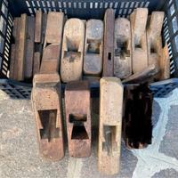 Lotto di antiche pialle in legno