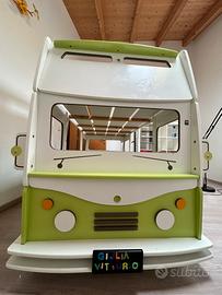 Letto a castello Bus in legno