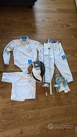 Kit completo da scherma  per ragazza 8-12 anni