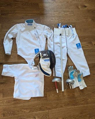 Kit completo da scherma  per ragazza 8-12 anni