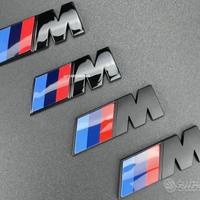 Loghi BMW logo stemma M sport nero lucido argento