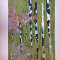 Litografia vintage "Alberi" Renato Borsato