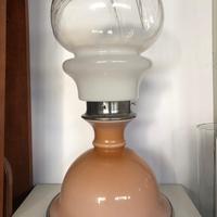 Lampada vintage vetro Murano rosa