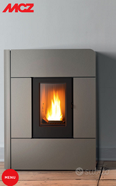 STUFA SLIM MCZ RAAM NUOVA 8KW COLORE SILVER