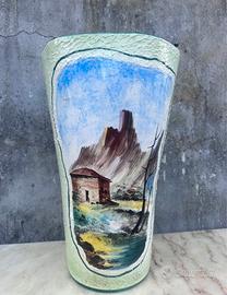 vaso ceramica Moltrasio dipinto a mano