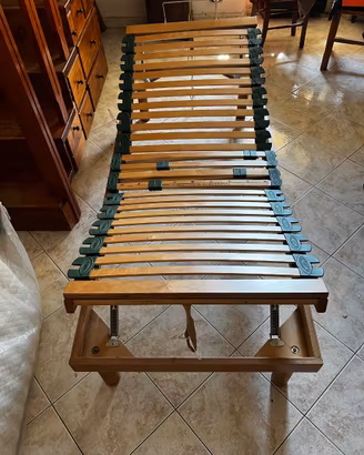 DUE strutture letto con reti a doghe ortopediche