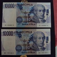 cartamoneta lire 10000 volta occhi blu
