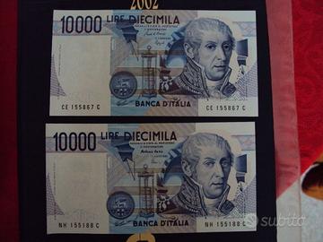 cartamoneta lire 10000 volta occhi blu
