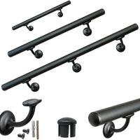 Corrimano a muro made in italy (Nero 300cm V42)