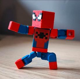 Spider-Man in stile Minecraft